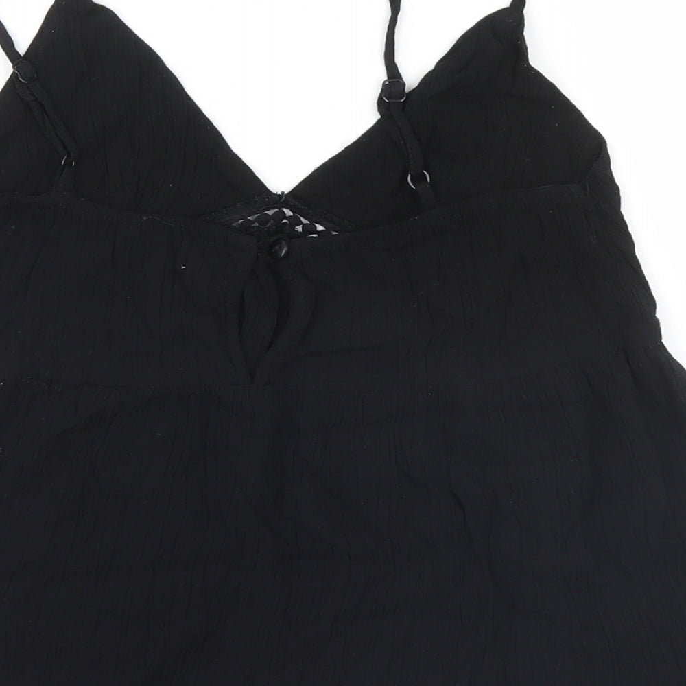 Womens UK Size 8 ASOS Black Basic Tank