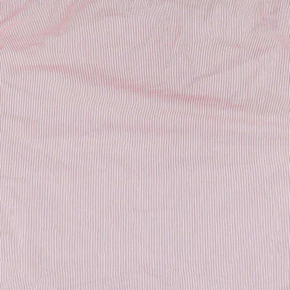 River Island Mens Red Striped Button-Up Size L