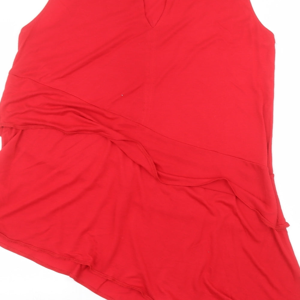 capsule Womens Red Basic Blouse Size 14