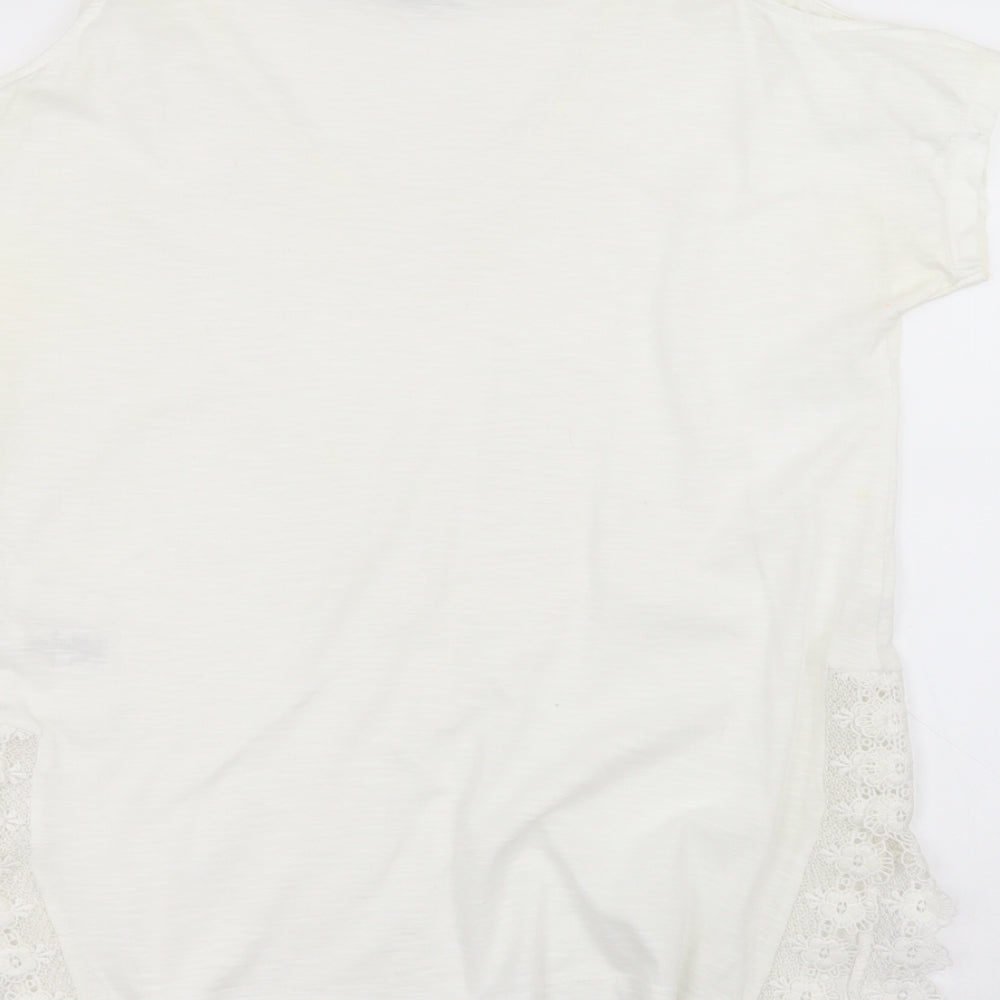 NEXT Womens White Basic T-Shirt Size 12