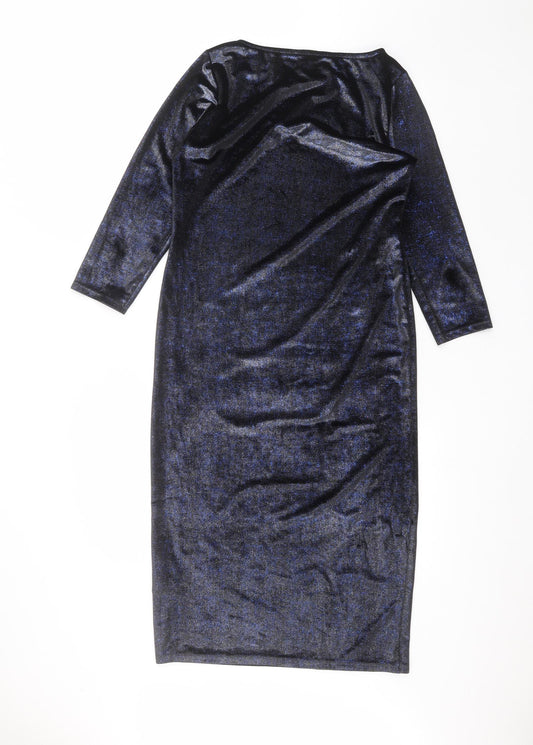 Topshop Womens Black A-Line Size 12
