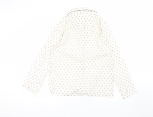 Womens UK Size 12 Marks and Spencer White Basic Button-Up