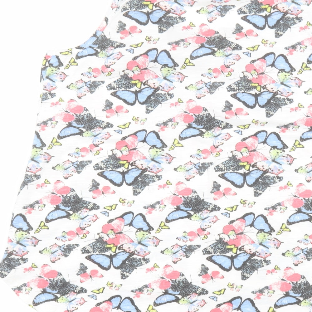 F&F Womens White Basic T-Shirt Size 12