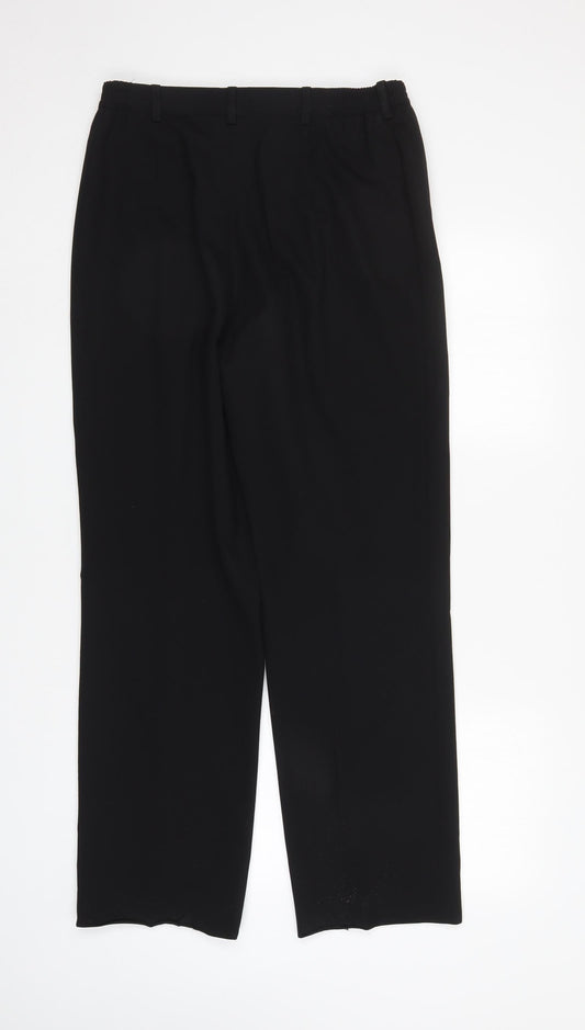 Womens UK Size 14 LUCIA Regular Fit Black Trousers
