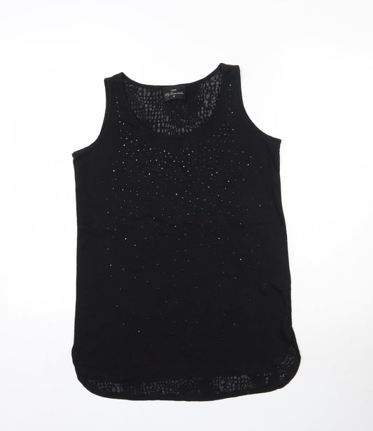 Womens UK Size 10 NEXT Black Basic Tank