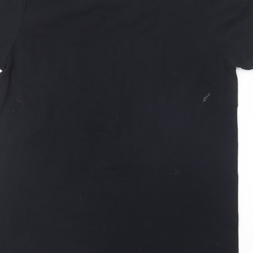 Womens UK Size M Gildan Black Basic T-Shirt