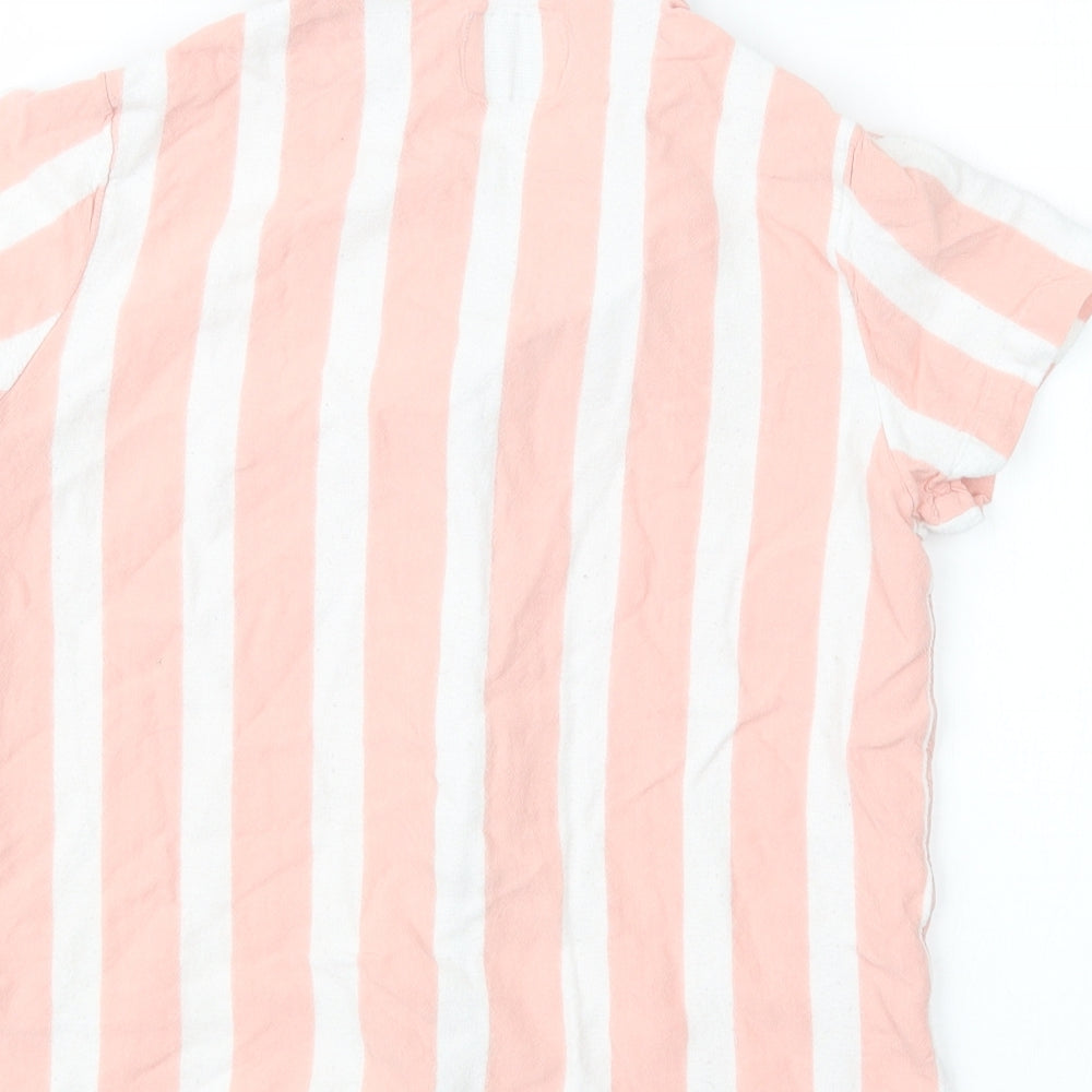 Matalan Womens Pink Striped Top Pyjama Top Size 10