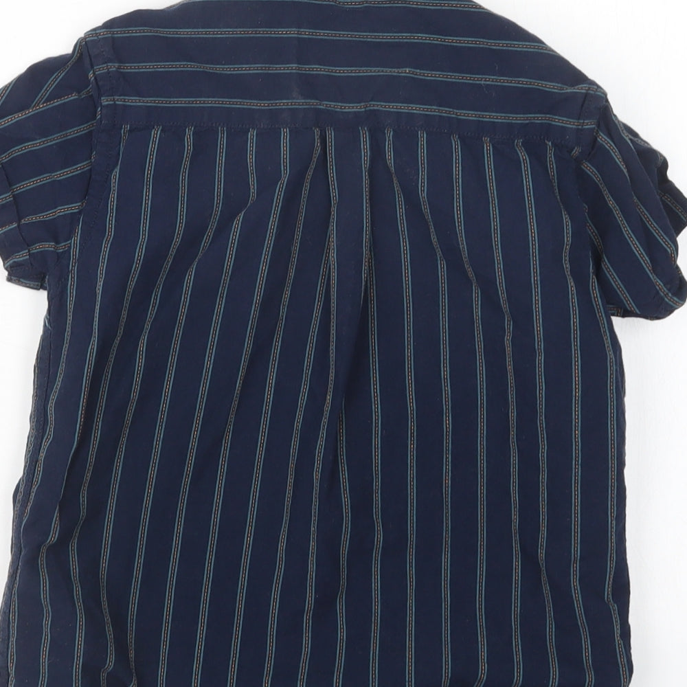 Steel & Jelly Boys Blue Striped Basic Button-Up Size 7-8 Years