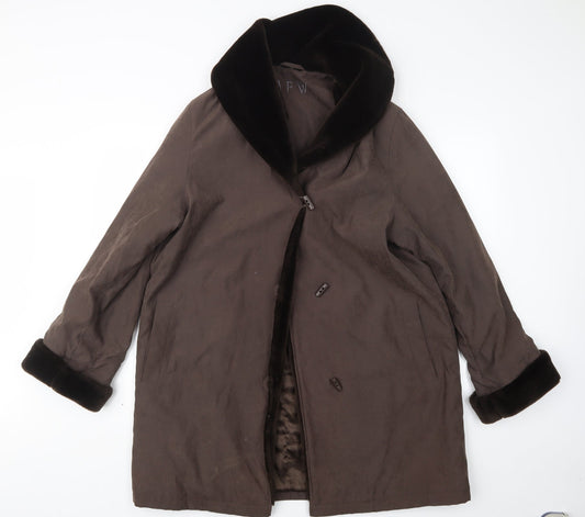 Additional front view of JFW women’s beige jacket coat, size UK 14