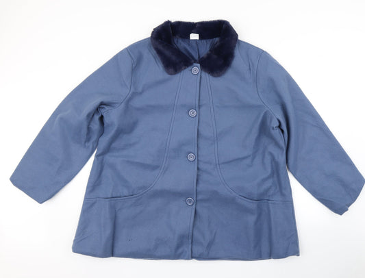 Womens UK Size 20 Gabrielle Vicenza Blue Overcoat