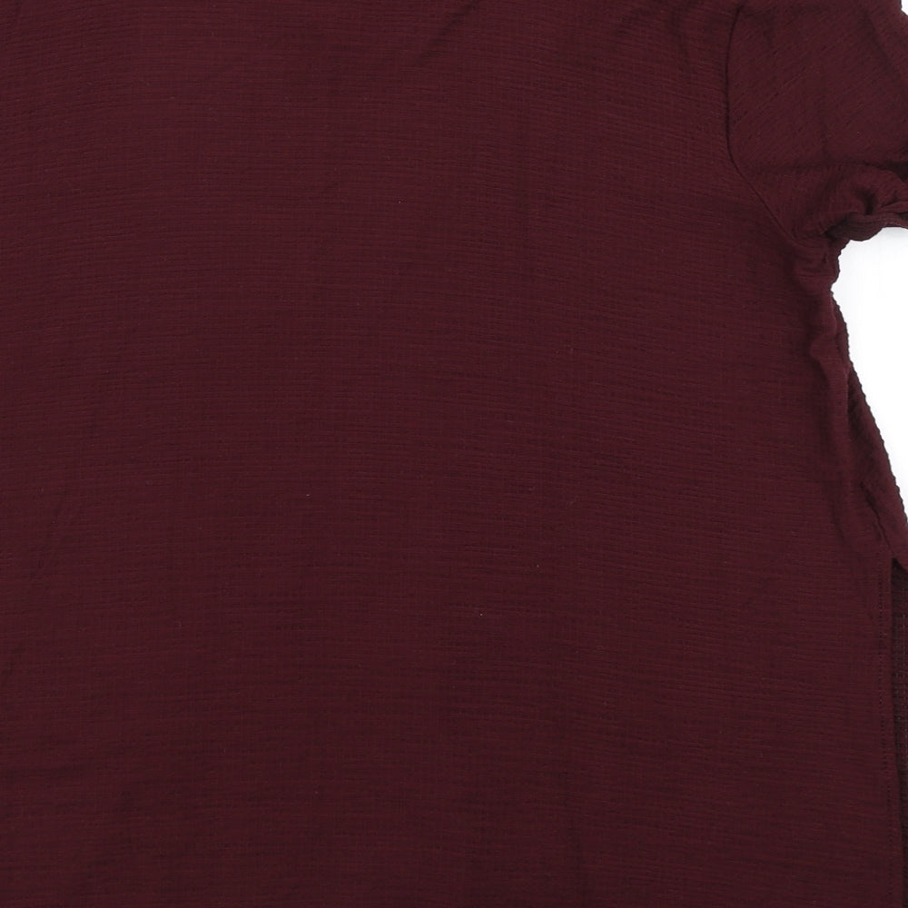 Womens UK Size M Zara Purple Basic T-Shirt
