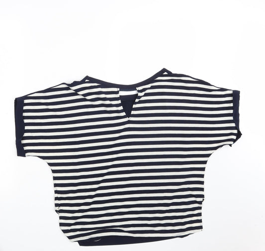 Womens UK Size S Oasis Blue Basic T-Shirt