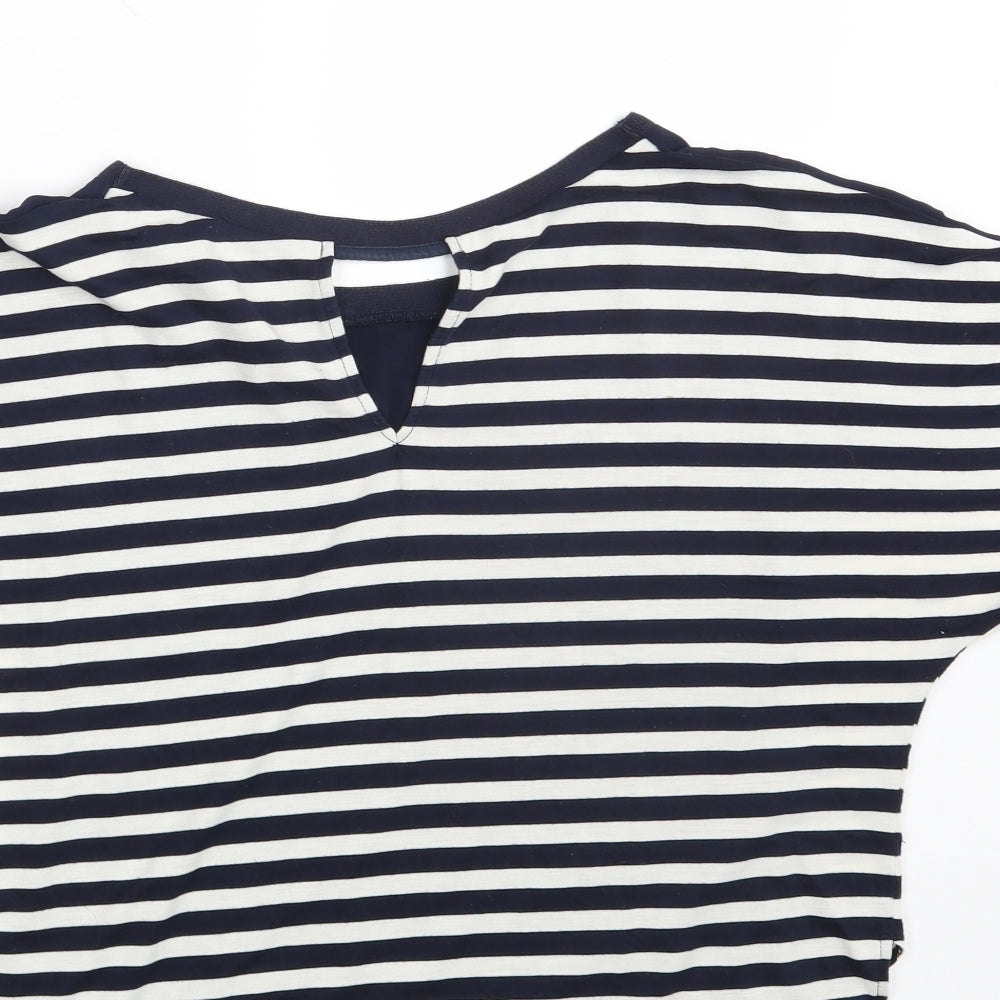 Womens UK Size S Oasis Blue Basic T-Shirt