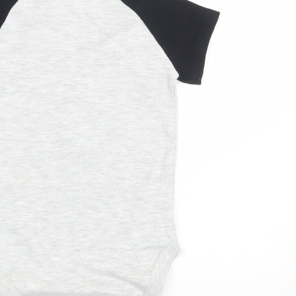Pep & Co. Baby Grey Colourblock Romper One-Piece Size 6-9 Months - Bright Future