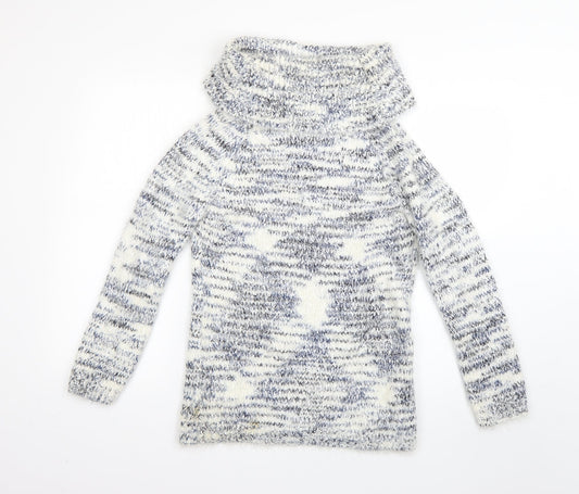 Womens UK Size S Peacocks Multicoloured Pullover Jumper