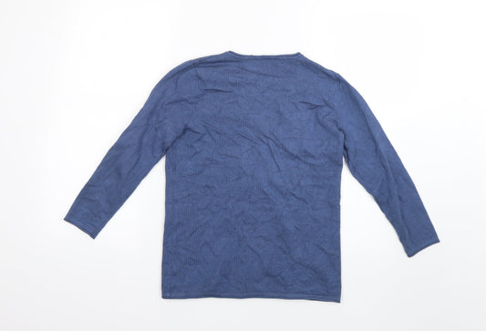 Womens UK Size XS Preworn Blue Cardigan Jumper