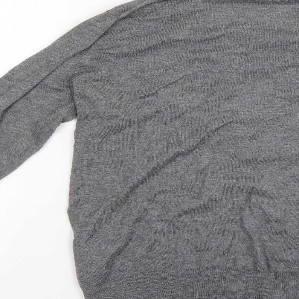 Womens UK Size S United Colors of Benetton Grey Cardigan Jumper