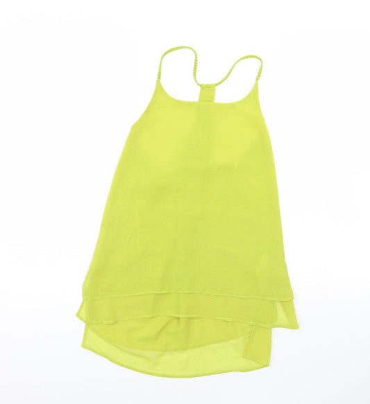 Womens UK Size 10 Cameo rose Green Basic Tank