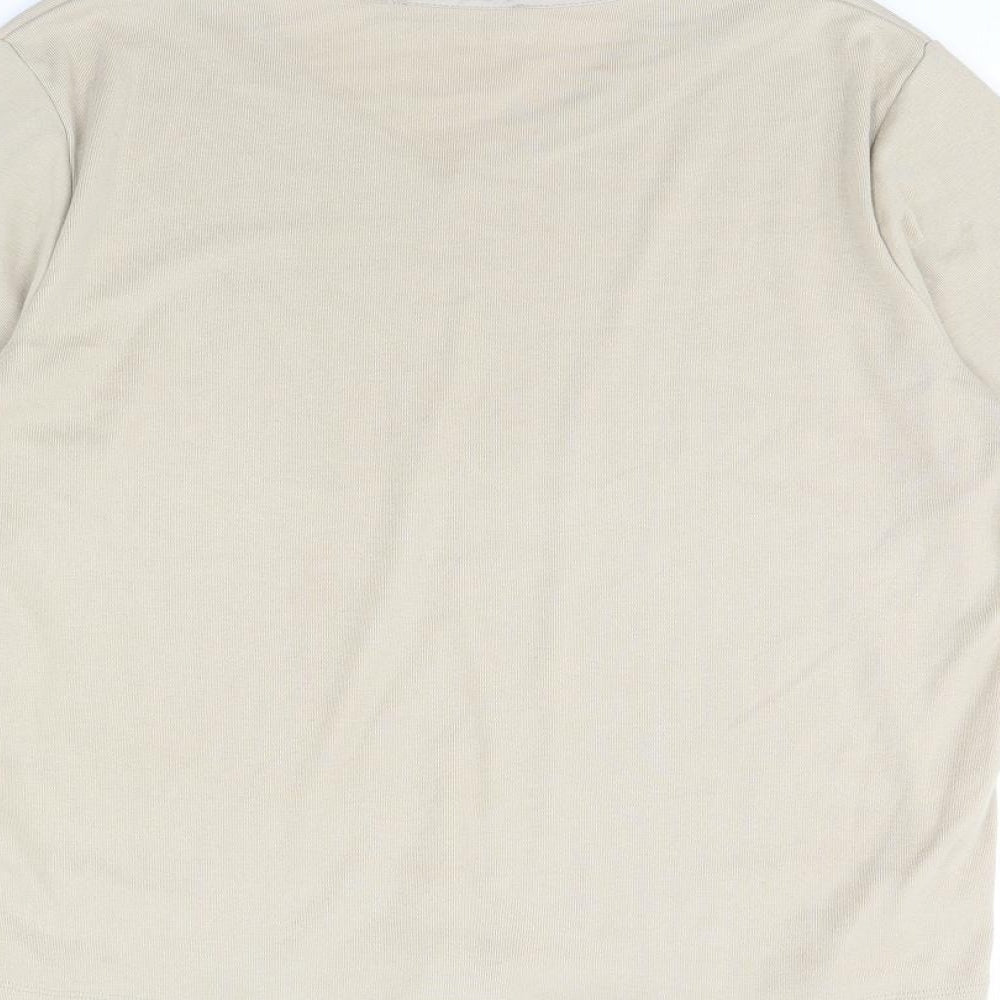 Womens UK Size 20 Poppy Beige Basic Blouse