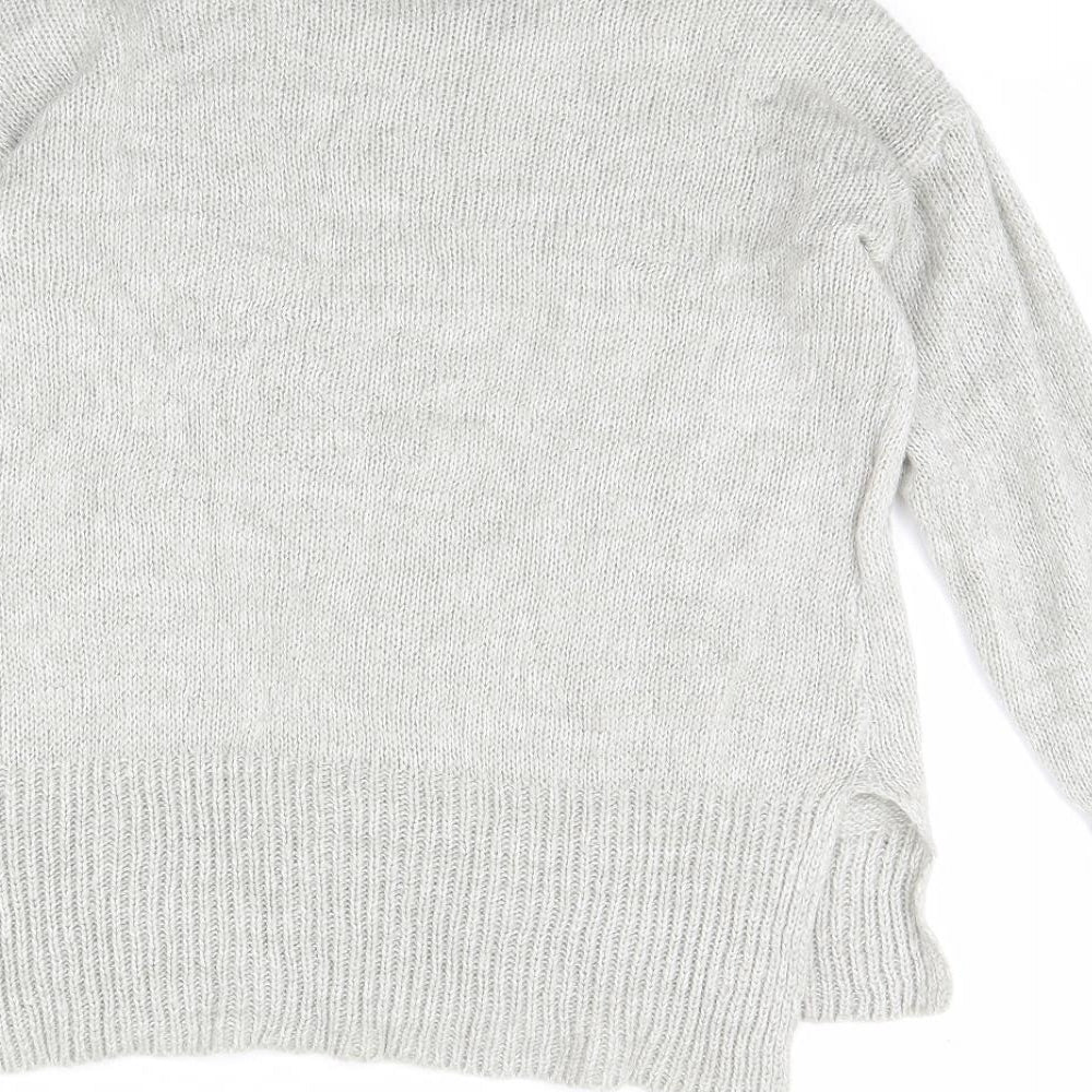 Womens UK Size M New Look Grey Pullover Jumper