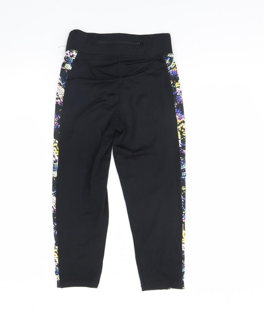F&F Womens Black Cropped Leggings Size 6 L20 in