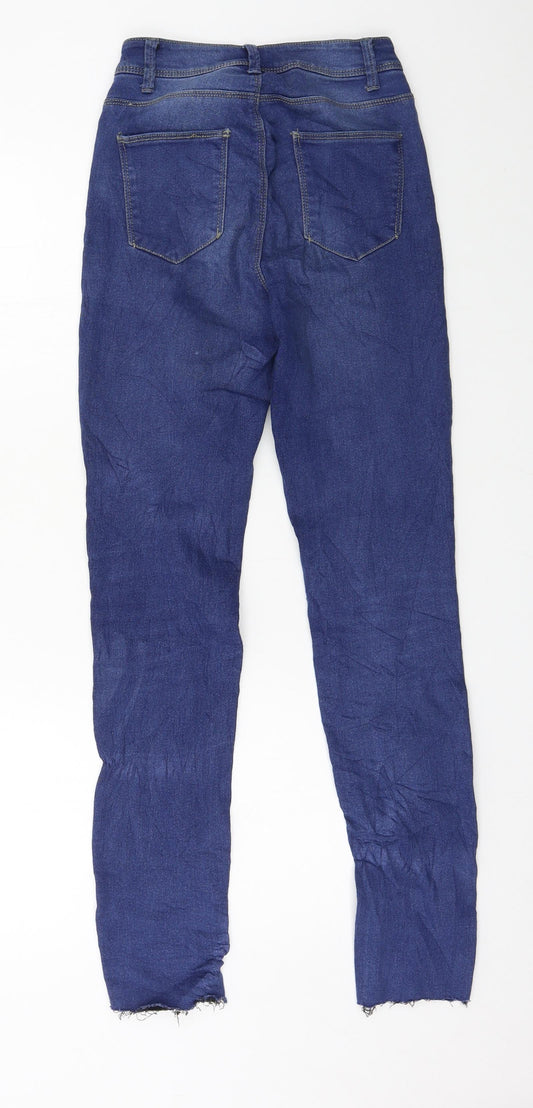 Denim & Co. Womens Blue Denim Skinny Jeans Size 4 L28 in