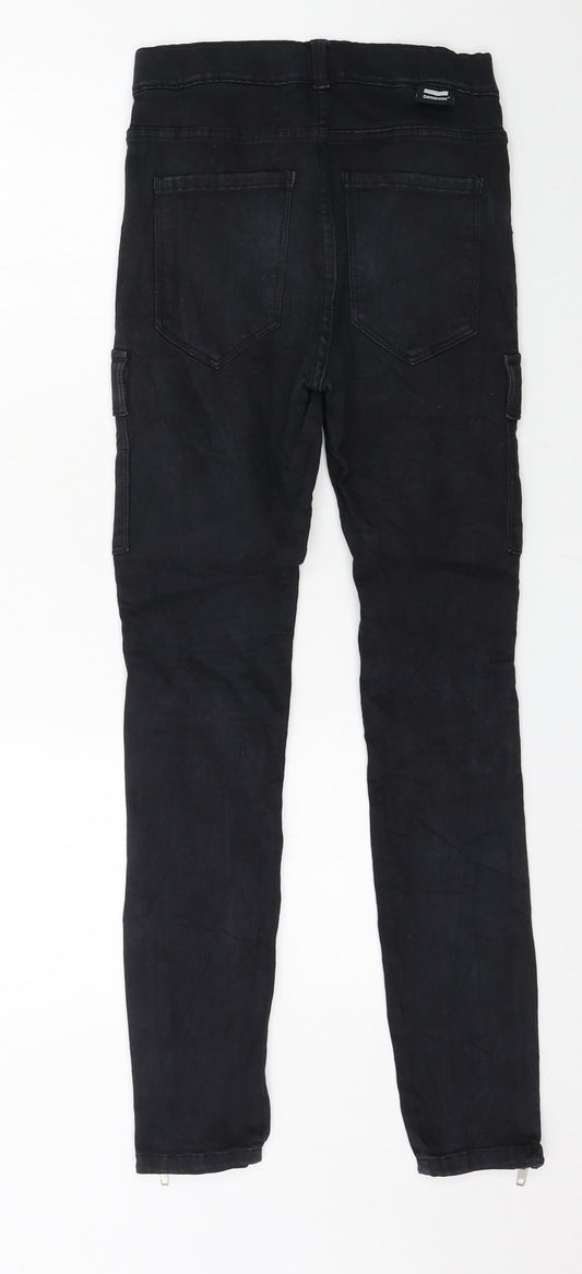 Womens UK Size 26 in Dr. Denim Regular Fit Skinny Black Jeans
