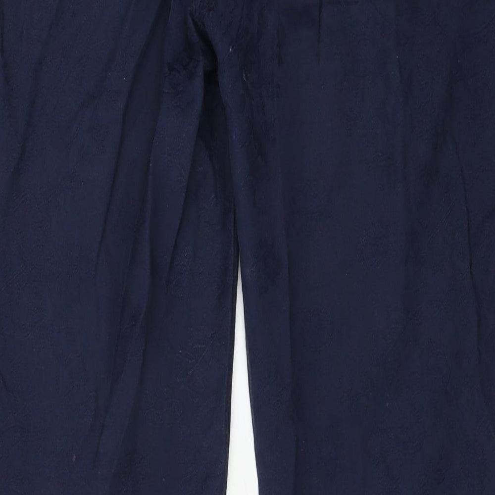 Womens UK Size 12 oodji Regular Fit Blue Trousers