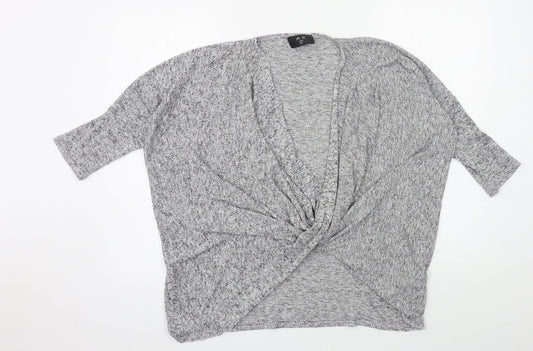 Womens UK Size M AX Paris Grey Basic Blouse