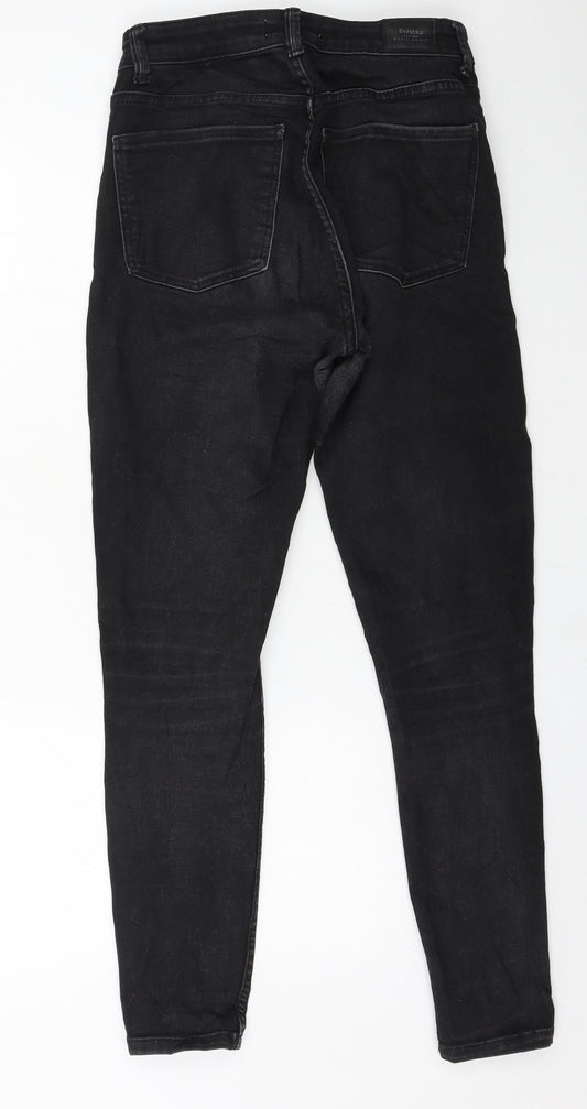 Bershka Womens Black Denim Skinny Jeans Size 8 L28 in