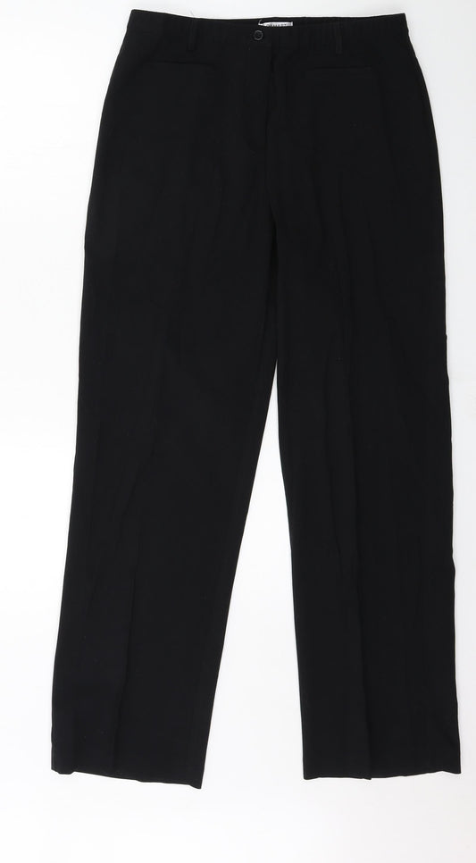 Womens UK Size 14 Damart Regular Fit Black Trousers