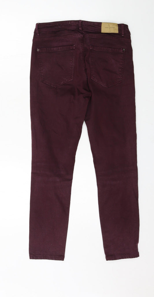 Zara Womens Purple Denim Skinny Jeans Size 30 in L25 in