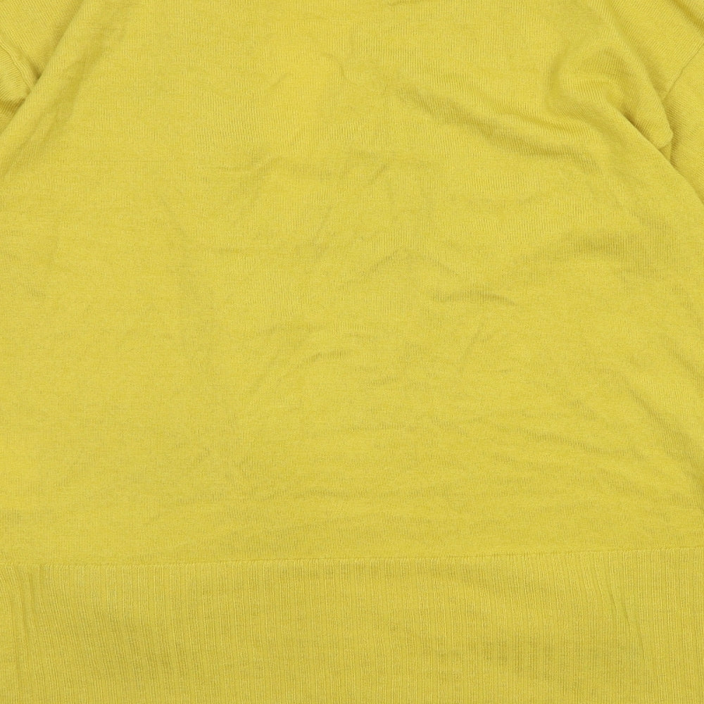 Womens UK Size S Country Casuals Yellow Cardigan Jumper