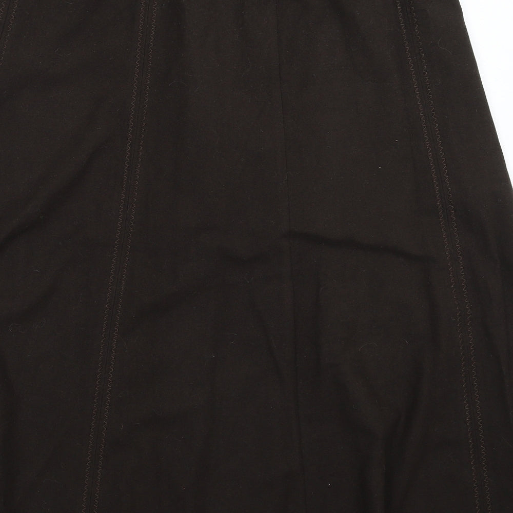 Brand and care label for Marks & Spencer women’s grey a-line skirt, size UK 32, in