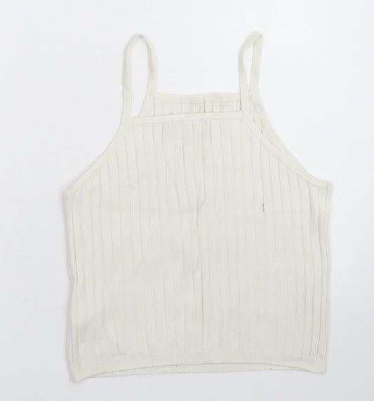 Atmosphere Womens White Knit Basic Tank Size 14