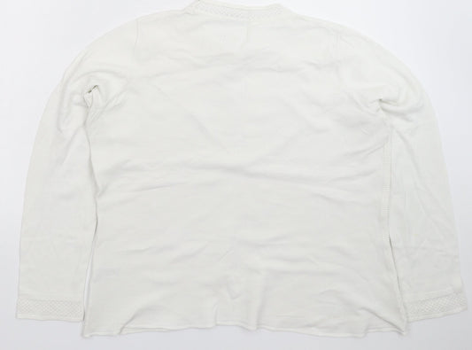 TU Womens White Knit Pullover Jumper Size 18