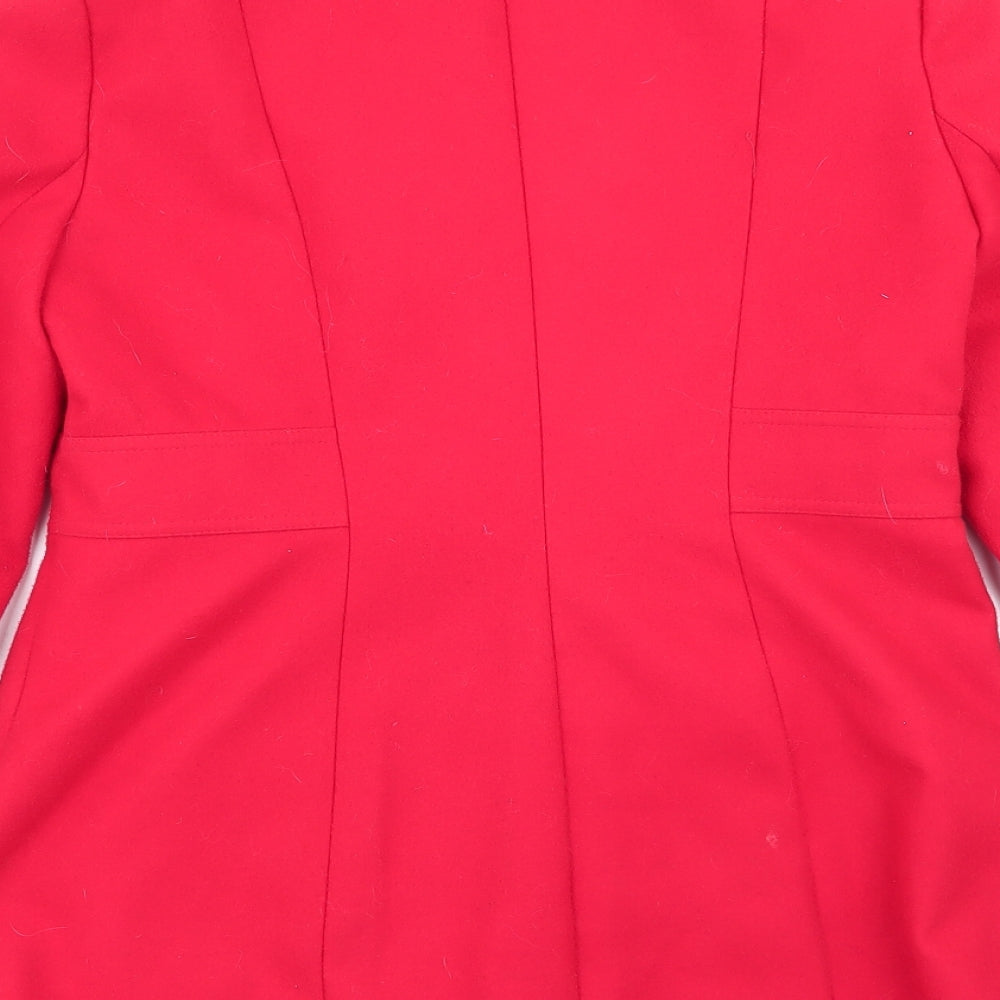 Asda George Womens Red Overcoat Coat Size 10