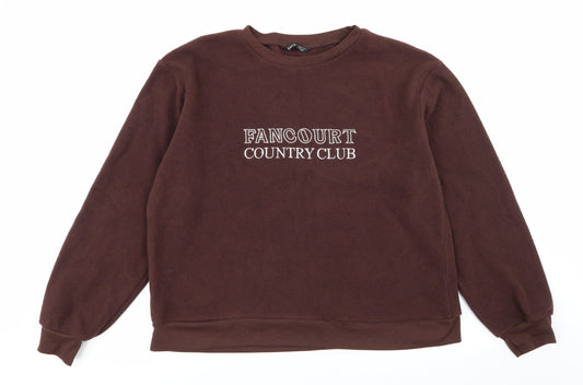 SheIn Womens Brown Pullover Jumper Size L
