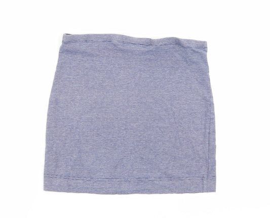 H&M Womens Blue Striped Basic Tank Size 6
