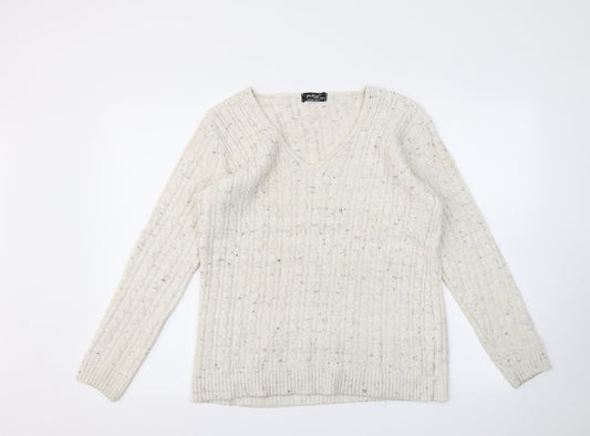 Womens UK Size S PULSE Ivory Pullover Jumper