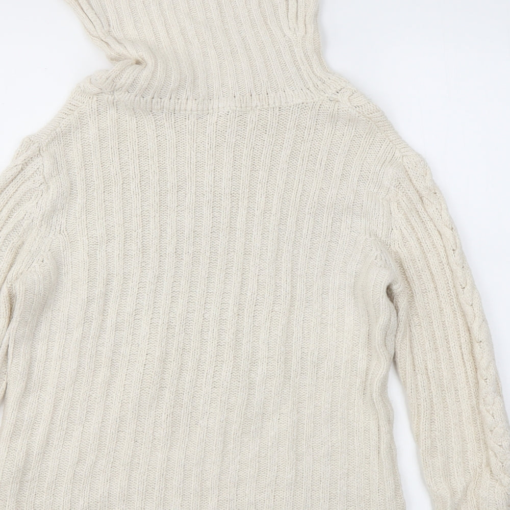 Womens UK Size S Preworn Beige Pullover Jumper
