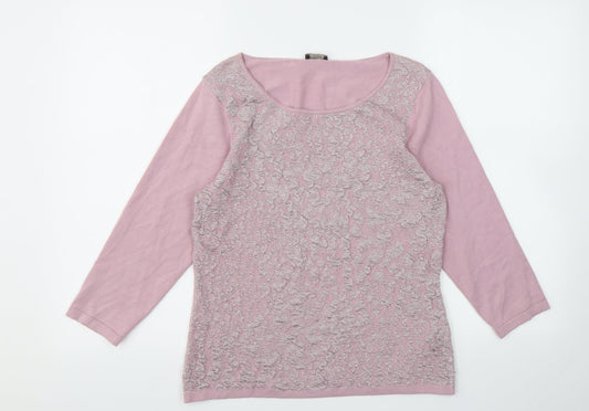 Minuet Womens Pink Basic T-Shirt Size S