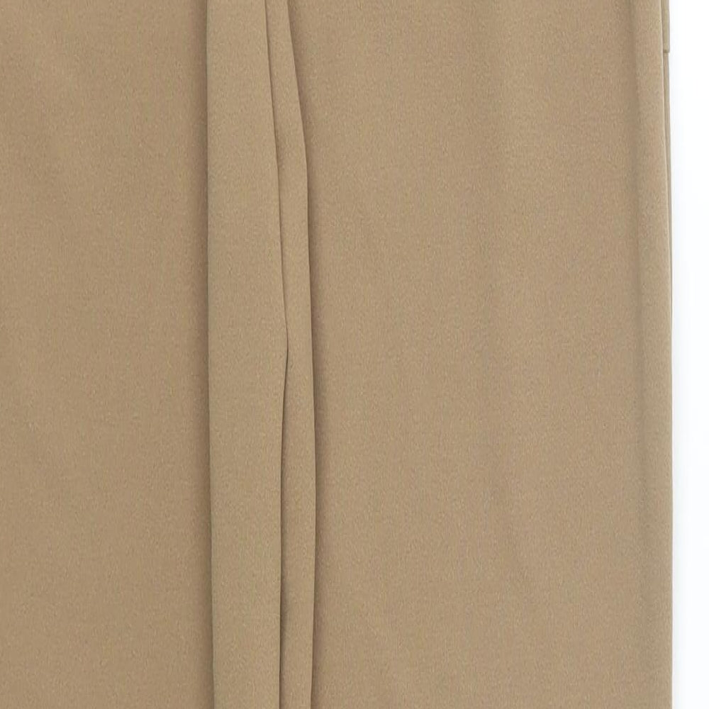Womens UK Size 10 Made in Italy Regular Fit Brown Trousers