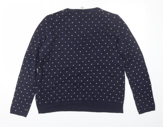 Womens UK Size M H&M Blue Pullover Jumper