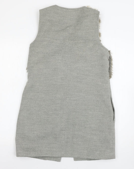 Womens UK Size 8 New Look Grey Gilet