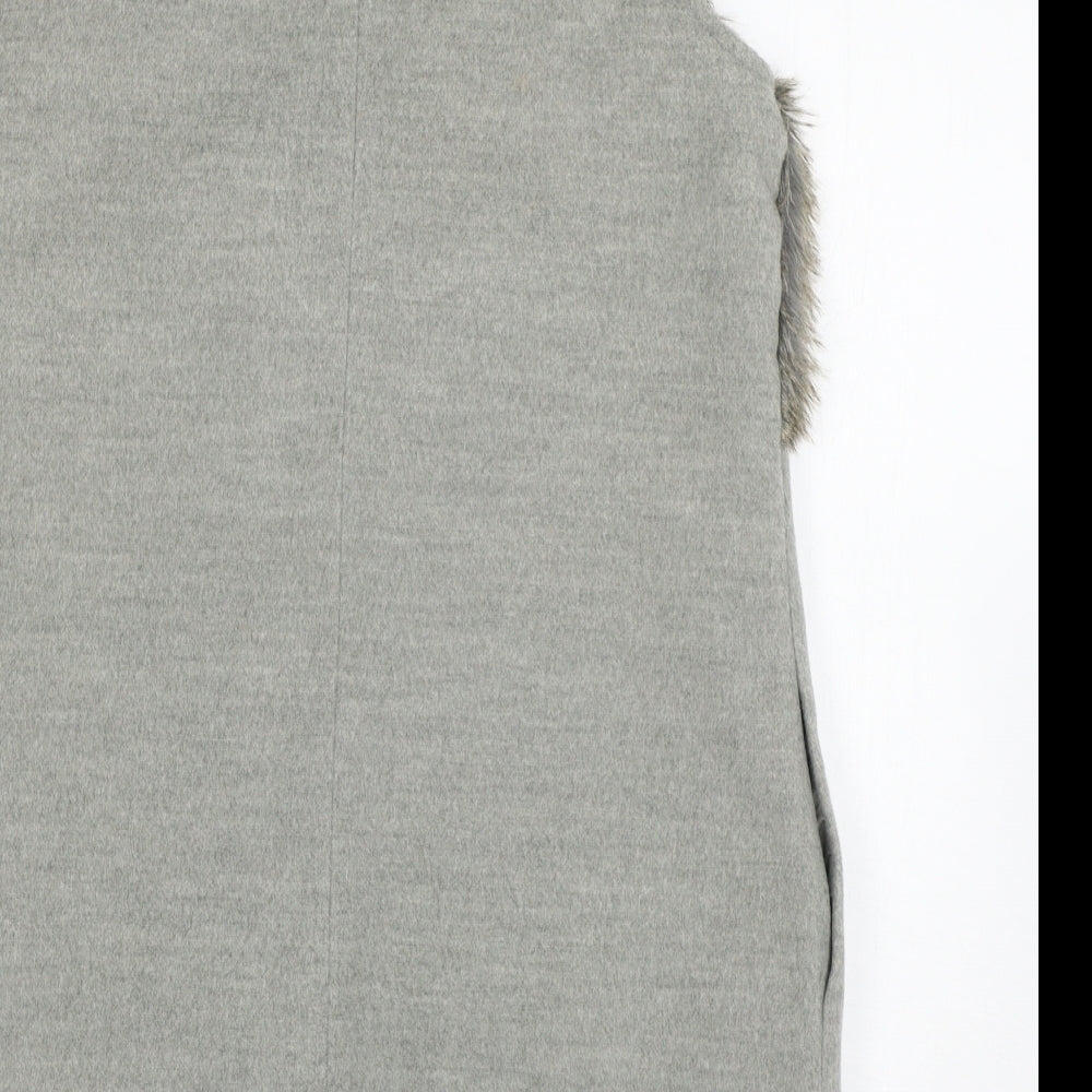 Womens UK Size 8 New Look Grey Gilet