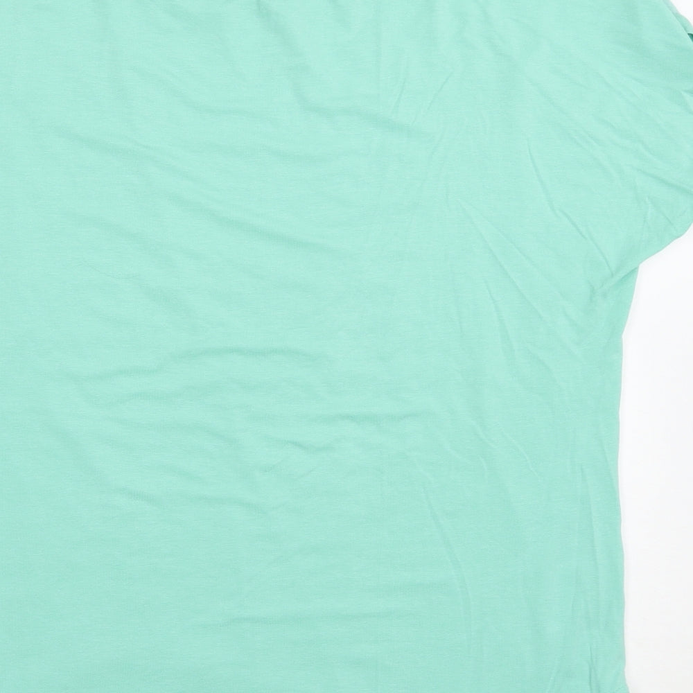 Womens UK Size M Misumi Green Basic T-Shirt