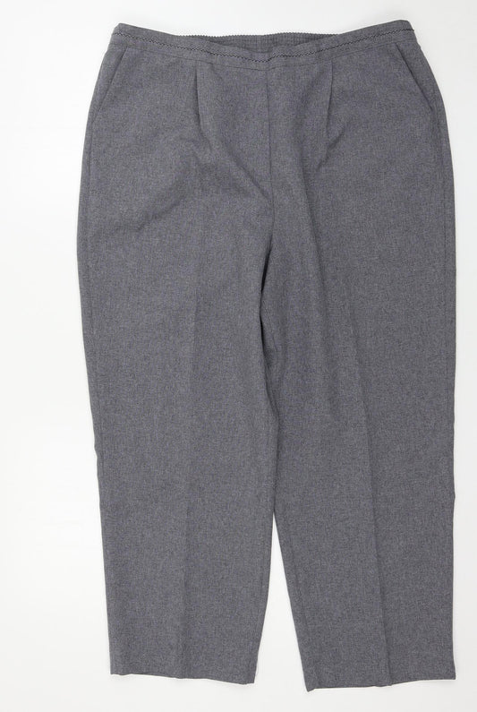 Womens UK Size 18 BM Regular Fit Grey Trousers