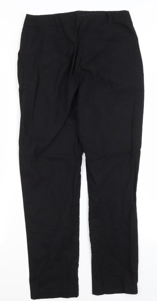 Womens UK Size 10 ASOS Regular Fit Black Trousers