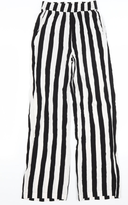 Womens UK Size 4 Divided Regular Fit Black Trousers